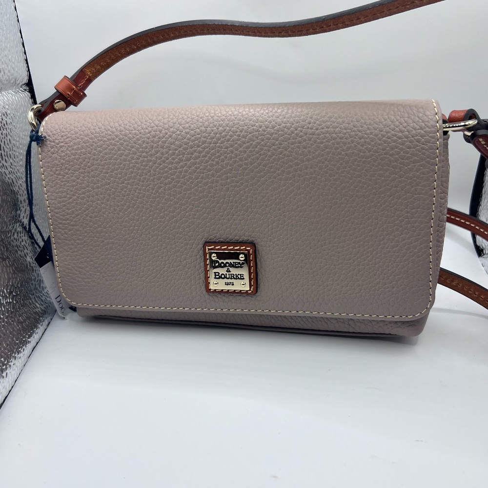 Dooney & Bourke Beige Leather Crossbody Bag